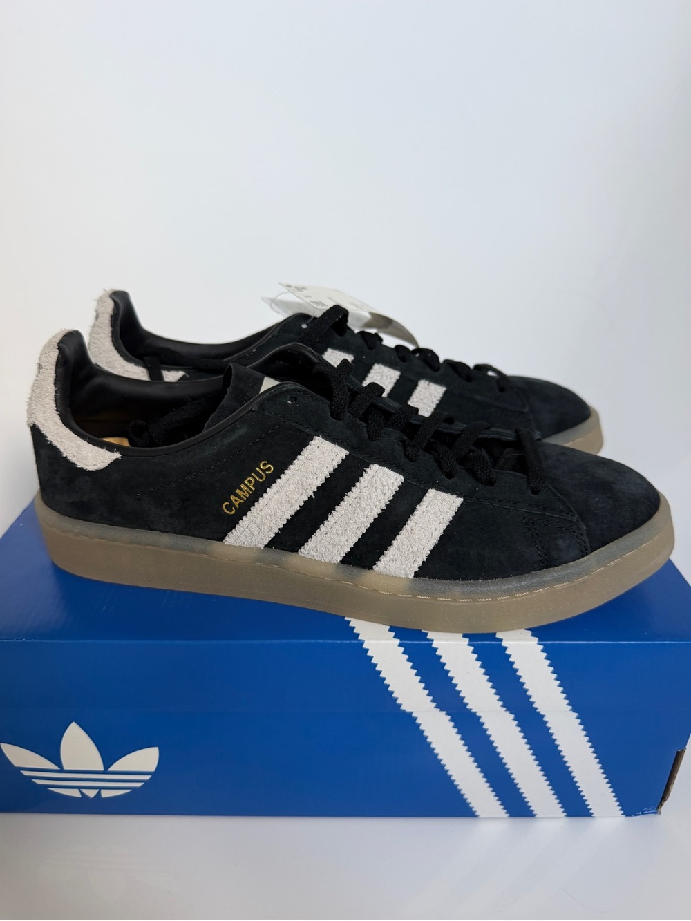adidas Originals Campus Black Grey Gum Sneakers B37150 NWT